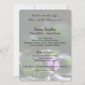 Wild Violets Celebration of Life Begrafenis Kaart (Achterkant)