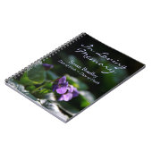Wild Violets Floral Foto Memorial Guest Book SpNB Notitieboek (Linkerzijde)