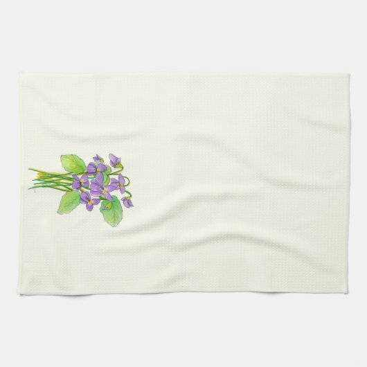 Wild Violets Kitchen Towel Theedoek (Horizontaal)
