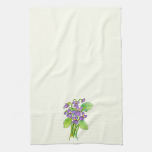 Wild Violets Kitchen Towel Theedoek