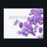 Wild Violets Post Card "Miss You" Briefkaart<br><div class="desc">Purple wild violets suit the mood to say "Miss You".</div>