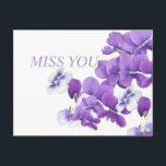 Wild Violets Post Card "Miss You" Briefkaart<br><div class="desc">Purple wild violets suit the mood to say "Miss You".</div>