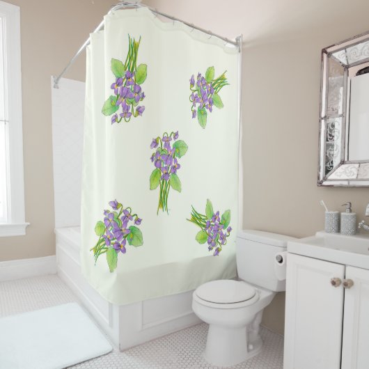 Wild Violets Shower Curtain Douchegordijn (In situ)