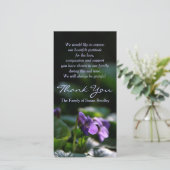 Wild Violets Sympathie Fotokaart Bedankkaart (Staand voorkant)