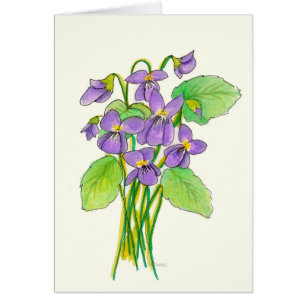 Wild Violets Verjaardag Kaart