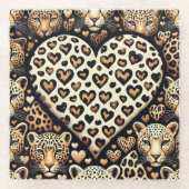 Wild voor je liefde glazen onderzetter (Voorkant)