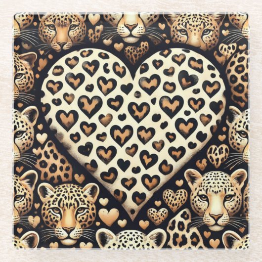 Wild voor je liefde glazen onderzetter (Voorkant)