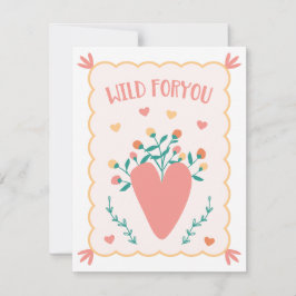 "Wild voor jou" Valentijnsdag Kaart