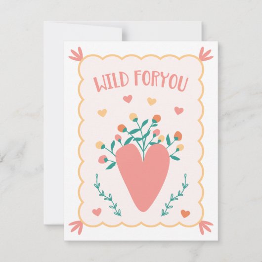 "Wild voor jou" Valentijnsdag Kaart (Voorkant)
