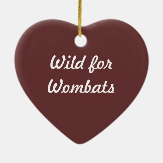 Wild voor vrouwen keramisch ornament (Achterkant)