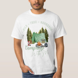 Wild • Vrij • Aardig – Natuur Kampeer Vibes T-shirt