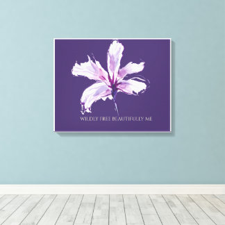 Wild Vrij Mooie Mij Waterverf Bloemschildering Can Canvas Afdruk
