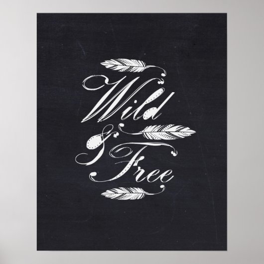 Wild & vrij/wit-zwart poster (Voorkant)