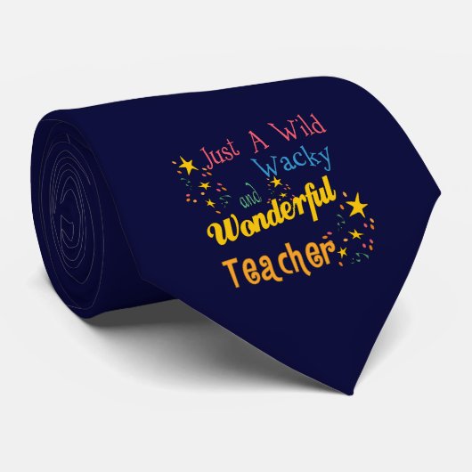 Wild Wacky en Wonderful Teacher Stropdas (Opgerold)