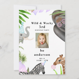 Wild & Wacky Jungle 3e verjaardagsfeestje voor jon Kaart
