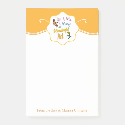 Wild Wacky Wonderful tante Gifts Post-it® Notes (Voorkant)