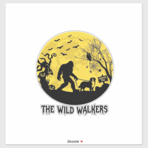 Wild Walkers Bigfoot Wandelende Bernese Halloween  Sticker