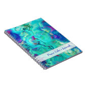 Wild Water Aqua Abstract Art Design Notitieboek (Rechterzijde)