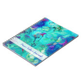 Wild Water Aqua Abstract Art Design Notitieboek (Linkerzijde)