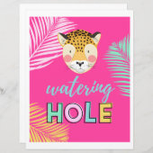 Wild Watering Hole Sign | Oerwoud watersnoel (Voorkant / Achterkant)