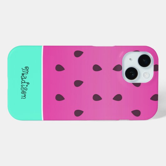 Wild Watermelon Slice | Aangepaste iPhone-draagtas Case-Mate iPhone Case (Achterkant (horizontaal))