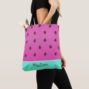 Wild Watermelon Slice   Gepersonaliseerd Tote Bag