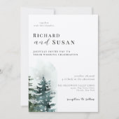 Wild Waterverf Forest bruiloft Kaart (Voorkant)