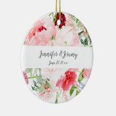 Wild Waterverf Garden Wedding Keepslag Keramisch Ornament (Rechts)