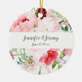 Wild Waterverf Garden Wedding Keepslag Keramisch Ornament