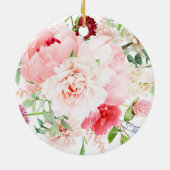 Wild Waterverf Garden Wedding Keepslag Keramisch Ornament (Achterkant)