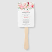 Wild Waterverf Tuin Bloemen Bruiloft Handwaaier (Voorkant)