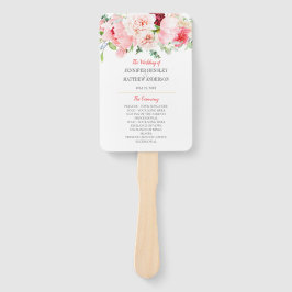 Wild Waterverf Tuin Bloemen Bruiloft Handwaaier