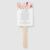 Wild Waterverf Tuin Bloemen Bruiloft Handwaaier (Achterkant)