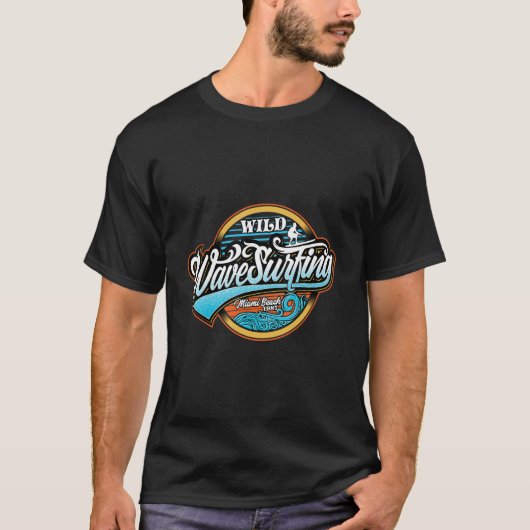 Wild Wave Surfing Summer Water Zee Sport T-shirt (Voorkant)