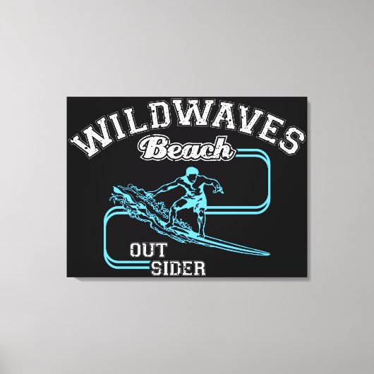  Wild Waves Beach Outsiders Surf Canvas Afdruk (Voorkant)
