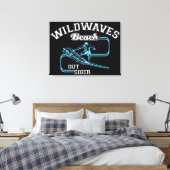  Wild Waves Beach Outsiders Surf Canvas Afdruk (Insitu (Slaapkamer))