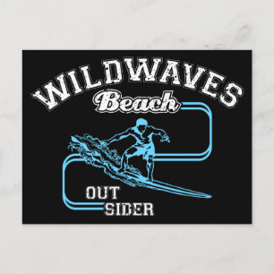  Wild Waves Beach Outsiders Surf Feestdagenkaart