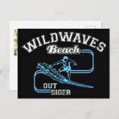  Wild Waves Beach Outsiders Surf Feestdagenkaart (Voorkant / Achterkant)