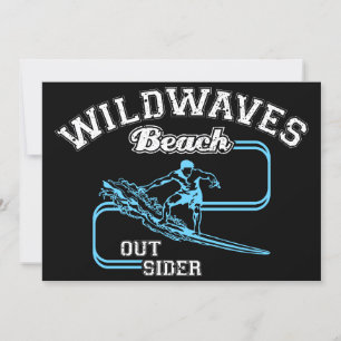  Wild Waves Beach Outsiders Surf Feestdagenkaart