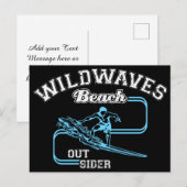 Wild Waves Beach Outsiders Surf Feestdagenkaart (Voorkant / Achterkant)