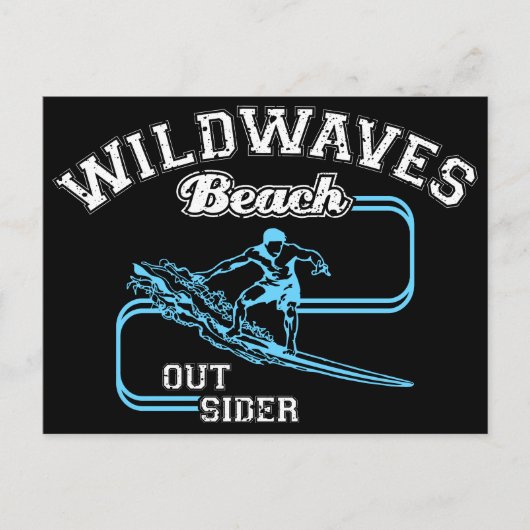 Wild Waves Beach Outsiders Surf Feestdagenkaart (Voorkant)