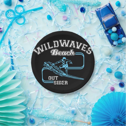  Wild Waves Beach Outsiders Surf Papieren Bordje (Feest)