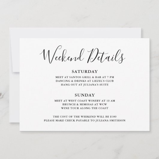 Wild Weekend Roos Gold Leopard - Gegevens Kaart (Voorkant)