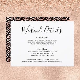 Wild Weekend Roze Gouden Luipaard Details Kaart