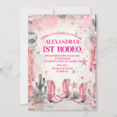 Wild West 1st Rodeo Birthday Kaart (Voorkant)