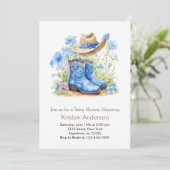 Wild West Adventure Baby shower Kaart (Staand voorkant)