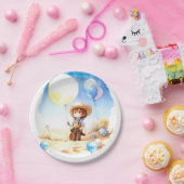 Wild West Adventure Waterverf Cowboy Baby shower Papieren Bordje (Feest)