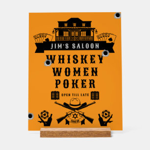 Wild West Americana Poker Acryl Bord