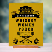 Wild West Americana Poker Acryl Bord (Neutraal)