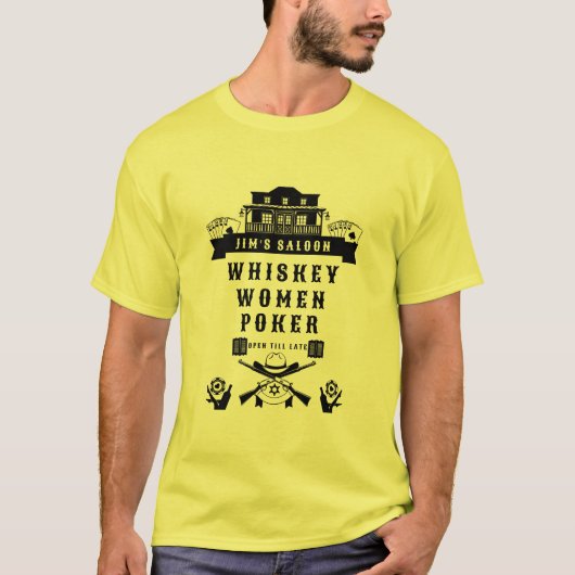 Wild West Americana Poker T-shirt (Voorkant)